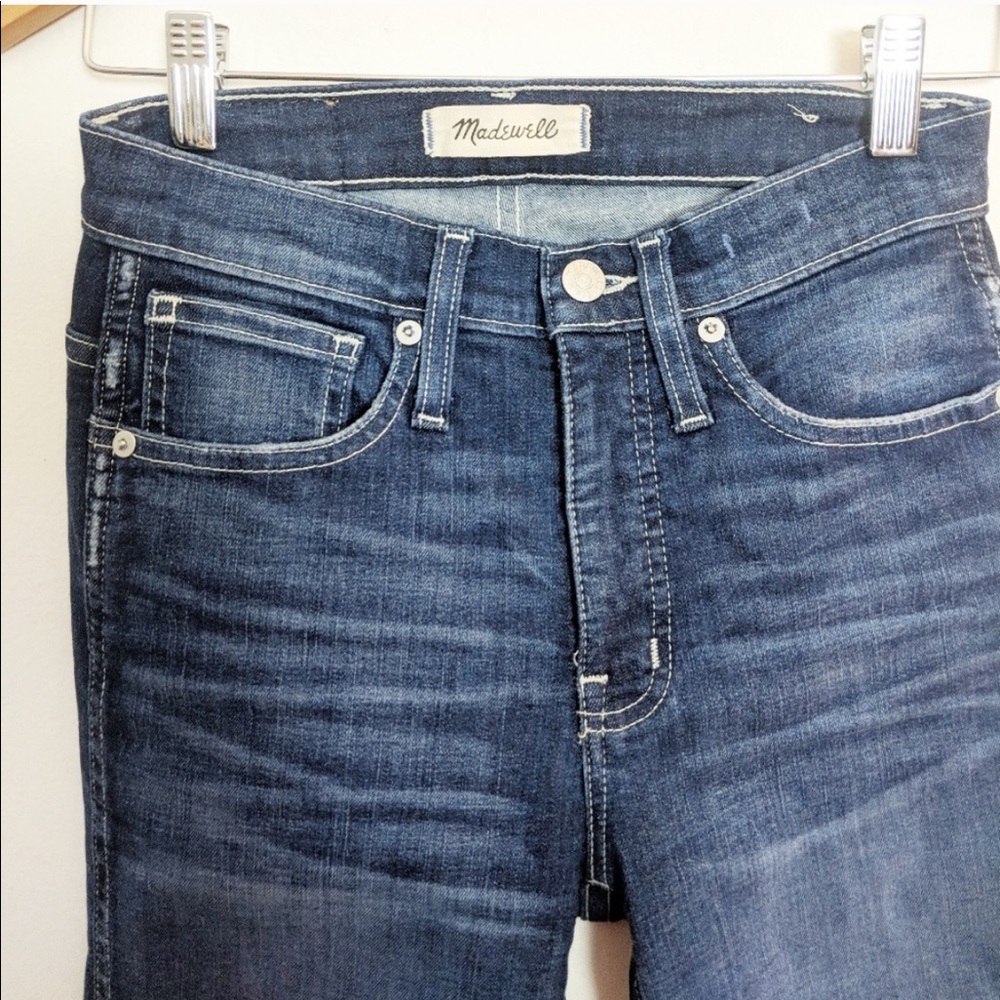 Madewell High Rise Slim Straight Leg Jeans - Picture 4 of 7